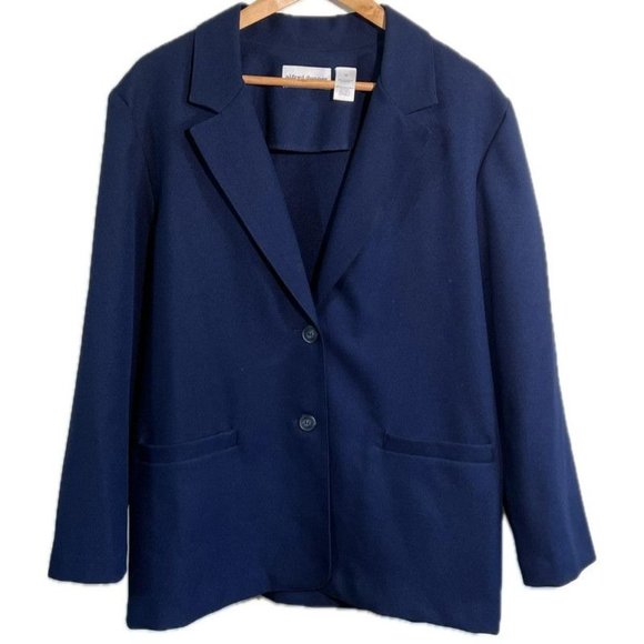 Alfred Dunner Classic Blue Blazer Jacket Size 12 - Picture 8 of 9